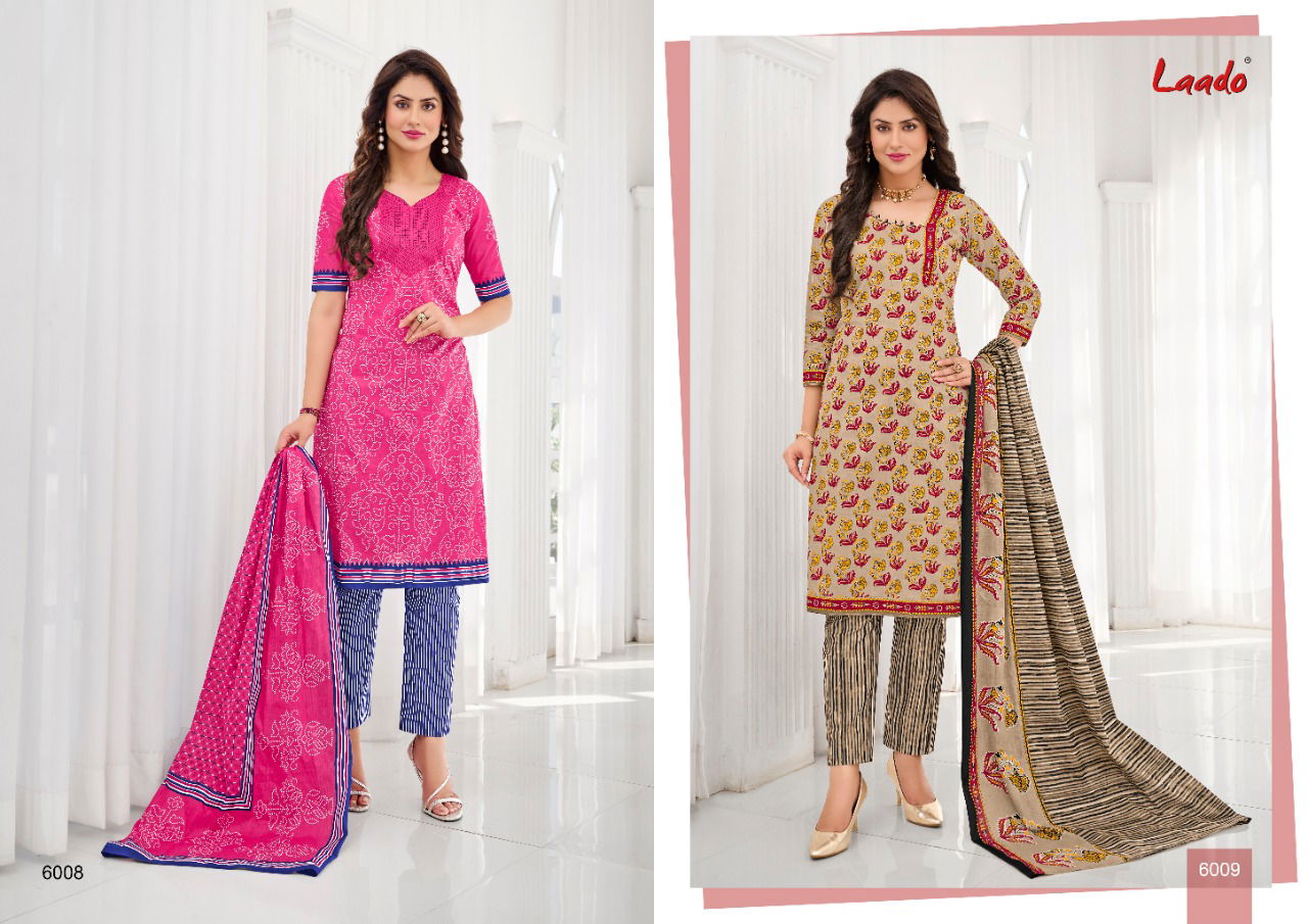 Laado 60 Latest Regular Wear Cotton Printed Dress Material COllection